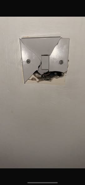 Old light switch before replacement — ProFix Home Services Glasgow